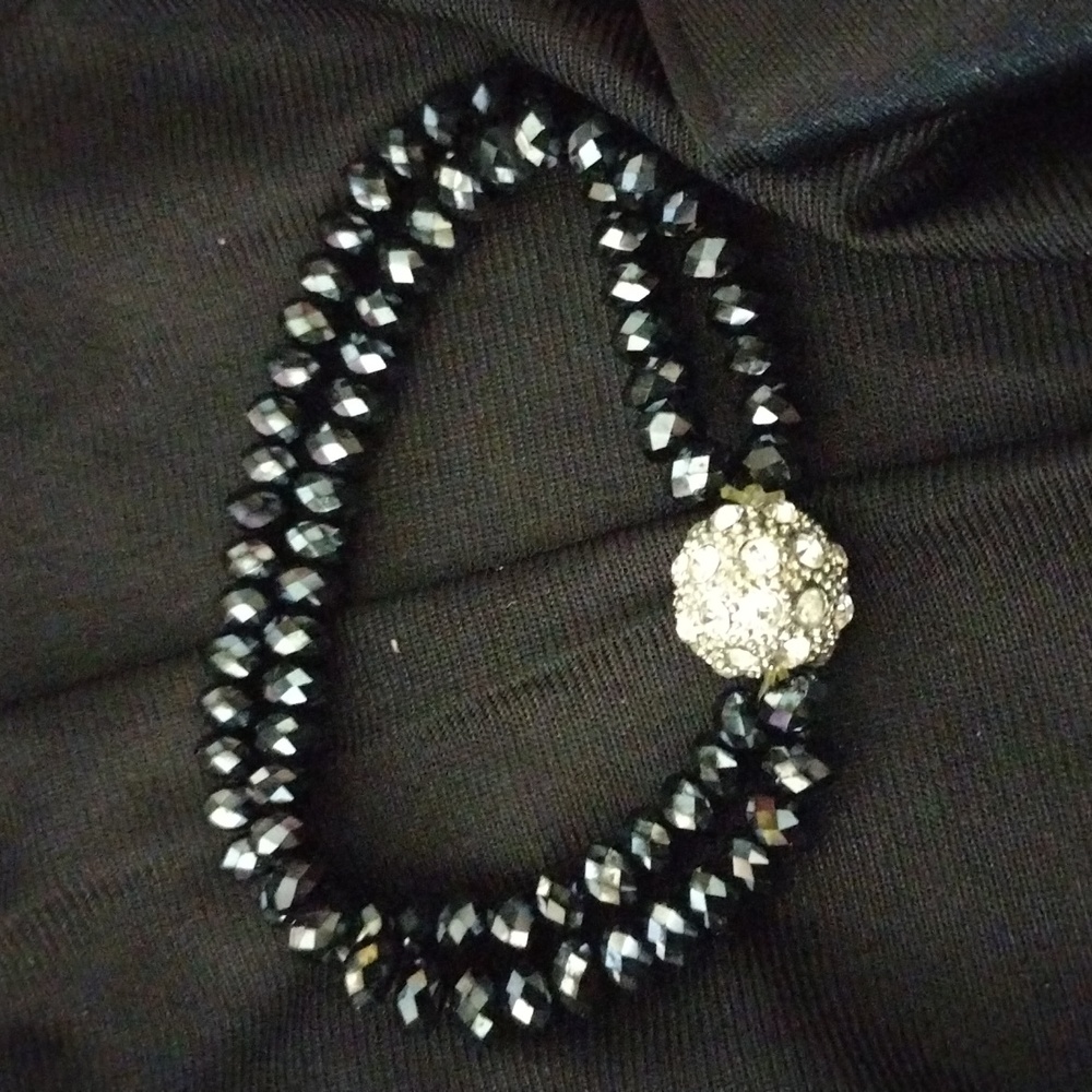 Black Blue Crystal Sparkle Bracelet